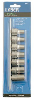 Laser 5617 Torx Plus® Socket Set 3/8D 7pc