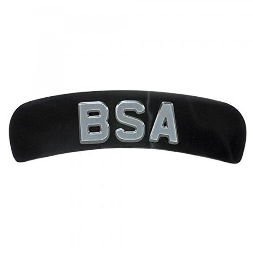 Jepson BSA Classic Motorcycle Branded Curved Show Plate Black & Silver SINGLE