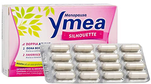 Ymea Silhouette Esperto della Menopausa, Integratore Alimentare, Favorisce l'Equilibrio del Peso Corporeo, 64 Capsule