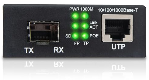 Intellinet Gigabit PoE + Medienkonverter RJ45 SFP