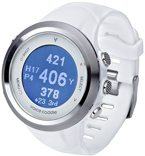 Voice Caddie T2 Hybrid Golf GPS Rangefinder Watch, Unisex, T-2WH, White