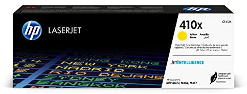 HP 410X (CF412X) Gelb Original Toner mit hoher Reichweite für HP Color Laserjet Pro M452, HP Color Laserjet Pro M477, XL