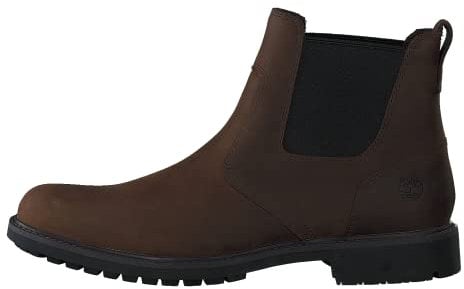 Timberland Stormbucks Pull-on - Stivali Chelsea Uomo, Marrone (Burnished Dark Brown Oiled), 44.5 EU