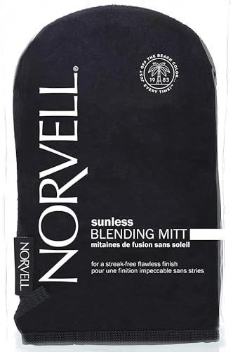 Norvell Streak Free Self Tanner Applicator Mitt – Washable Tanning Blending Mitt for Smooth, Even Sunless Tan Application, Prevents Stains, Reusable for Lotion, Mousse & Spray