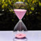 Grand sablier coloré en verre tendance - Décoration d’intérieur ou cadeau de Noël et d'anniversaire, rose, 15 Minutes