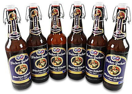 Hacker-Pschorr Kellerbier naturtrüb (6 Flaschen à 0,5 l / 5,5% vol.)