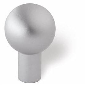 SIRO Möbelknopf Nidderau, Kugel, Schlicht, Aluminium silber natur matt, 16 mm x 22 mm x 16 mm, 1624-16AL1