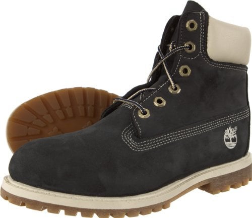 Timberland, AF 6In Prem Navy Nub Blue, Stivali, Donna, Blu (Navy Nubuck w/Angora), 39