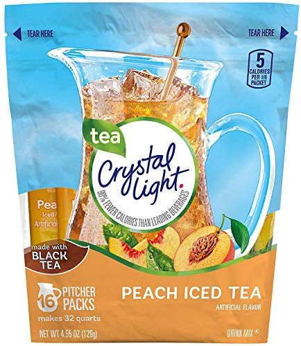 Crystal Light Tea Sticks, Peach, 16 Unidades - 129 G