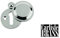 Carlisle Brass Victorian Keyhole Covered Escutcheon Cover 32mm - Polished Chrome