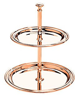 Zilverstad 8984430K Étagère Elegance, 2-Fach, klein, verkupfert, Metall, kupferfarben, 14 x 14 x 15.9 cm