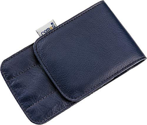 REMOS Nageletui leer aus echtem Leder zum Bestücken mit 4 Instrumenten - blau