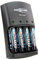 ANSMANN Chargeur de Piles Nickel-Zinc (1 PCE) + 4 Piles NiZn AA 2500 mWh 1,6V– Chargeur Piles pour 1 à 4 Piles AA/AAA NiZn – Station de Charge pour Piles ZR03 et ZR6 avec Affichage LED