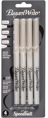Speedball Assorted Tips Elegant Writer, Set of 4, Black