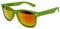 Ciffre Sonnenbrille Nerdbrille Nerd Retro Look Brille Pilotenbrille Vintage Look - ca. 80 verschiedene Modelle Dunkel grün Feuer Verspiegelt