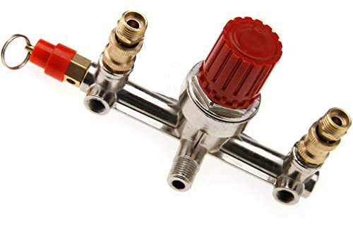 Für Druckluft Doppeln Druckwächter Druckregler Halter Kompressor Einstellbar