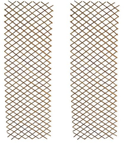 Selections Pack of 2 Expanding Willow Fan Garden Wall Trellis (180 x 60 Centimeter)