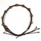 Mens/Ladies Surfer Wooden Bead Adjustable Macrame Bracelet (Brown cord)