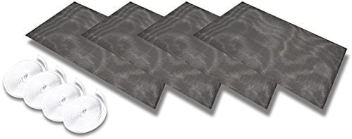 infactory Fliegennetz Fenster: Fliegengitter für Fenster, 130 x 150 cm inkl. Klebeband, 4er (Mückennetz, Fliegenschutz, Fensterfolie)