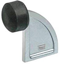 Tope para puertas correderas de acero, con tope de goma.