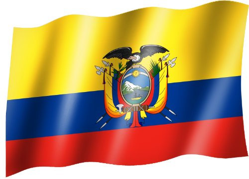 sportfanshop24 Flagge/Fahne Ecuador Staatsflagge/Landesflagge/Hissflagge mit Ösen 150x90 cm, sehr Gute Qualität