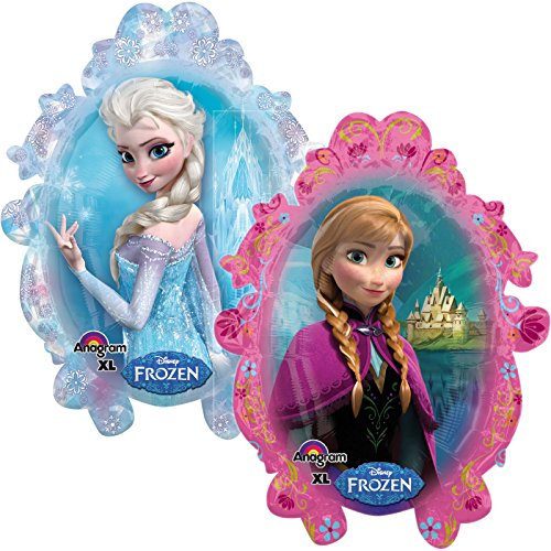Großer Folienballon * EISKÖNIGIN * für Kindergeburtstag // SUPERSHAPE // Kinder Party Geburtstag Folien Ballon Helium Deko Ballongas Anna Elsa