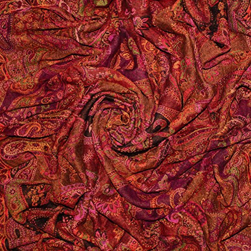 Lorenzo Cana High End Luxus Wolldecke aufwändig Jacquard gewebtes Paisley Muster flauschig weich Decke 100% Wolle Wohndecke Sofadecke Wohndecke 9612088