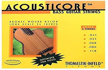 Thomastik strings for acoustic bass phosphor bronze with nylon core set AB345 5-string (G, D, A, E, B)