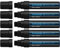 Schneider Maxx 260 Kreidestift (5 + 15 mm Strichstärke, feucht abwischbar, wasserbasiert, geruchsneutral) 5er Pack schwarz