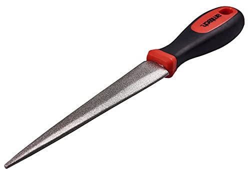 Amtech E2556 Diamond Sharpening File for Scissors, Knives and Garden Tools, 2-Sided Flat and Curved