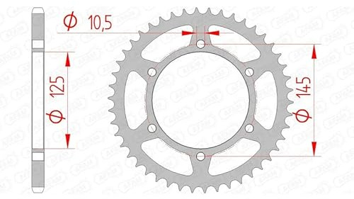 Stahl-Kettenrad AFAM 520-48Z (Silber)