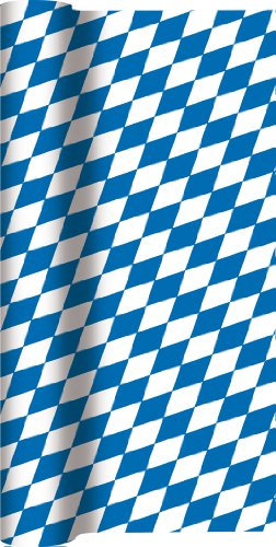 Tischläufer Rolle Bayernraute / Airlaid / Tischband Bayern bayrisch für Party / Geburtstag / Oktoberfest / Tischtuch 40cm x 4,90m