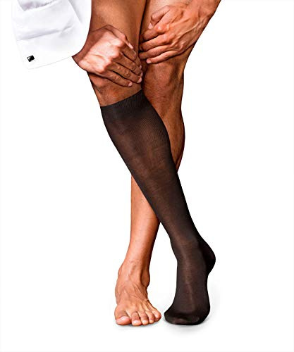 FALKE Herren Kniestrümpfe No. 9 M Kh Baumwolle lang einfarbig 1 Paar, Braun Brown 5930, 39-40