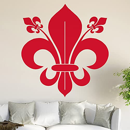 florentiner Lilie Wandtattoo in 6 Größen - Wandaufkleber Wall Sticker - Dekoration, Küche, Wohnzimmer, Schlafzimmer, Badezimmer