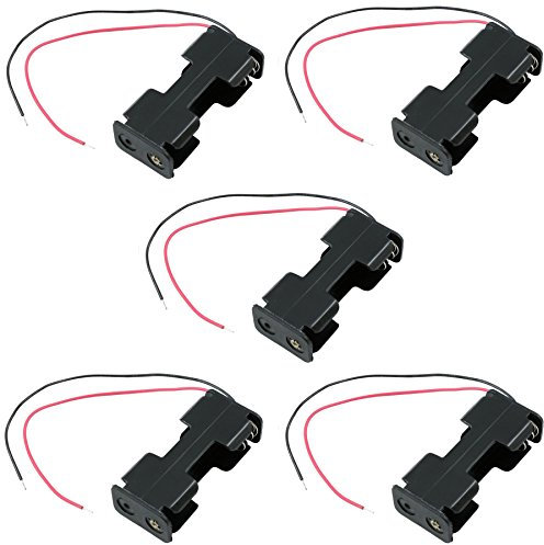 5 x 2 AA Battery Holder Case Box with 150mm Wire Leads (1+1)
