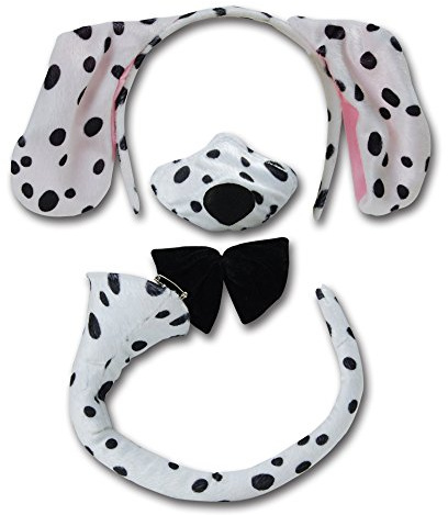 Bristol Novelty DS114 Dalmatian Accessory Set and Sound, White, One Size Halloween, World Book Day