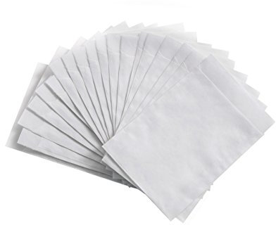Logbuch-Verlag 100 kleine weiße flache Papiertüten 10,5 x 15 cm Geschenktüte Tischkarte Gastgeschenk Verpackung zum Befüllen Papierbeutel Mitgebsel
