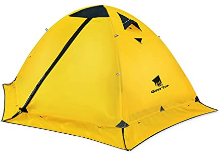 GEERTOP Tienda de campaña para 2 Personas, 4 Estaciones Impermeable Doble Capa Tienda de Camping para Caza, Senderismo, Escalada, Viajes, fácil configuración