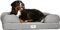 PetFusion Ultimate Solid 4 Memory Foam Hunde/katzebett für X große Hunde/katze (44x34x10 zollorthopädische Sofa Couch; grau). Ersatzabdeckungen und Decken sind ebenfalls erhältlich
