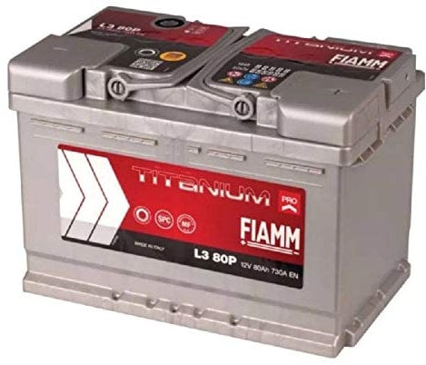 BATTERIA AUTO FIAMM cod L380P TITANIUM PRO 80Ah 730A Polo Positivo a Destra + DX