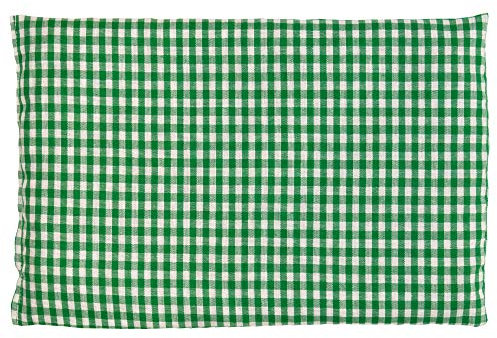 GIRAFFENLAND Leinsamenkissen 30 x 20 cm, grün-weiß - Leinsamen Körnerkissen für Mikrowelle und Backofen - Als Wärmekissen & Kältekissen - 30x20cm