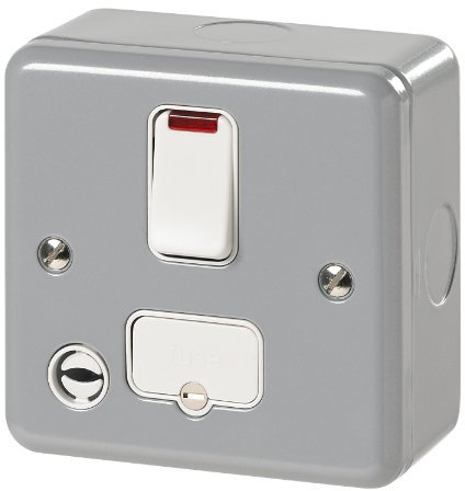 MK Metalclad Plus K0972 ALM 13 amp Double-Pole Switched Connection Unit with Flex Out and Neon