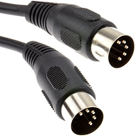kenable MIDI - Cable DIN de 5 pines a DIN de 5 pines, 5 m, color negro