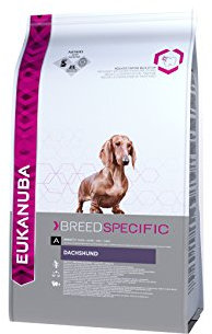 Eukanuba Breed Specific Dackel Trockenfutter - optimal auf die Rasse abgestimmtes Premium Hundefutter mit Huhn, 7,5 kg