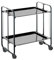 DON HIERRO - Carrito auxiliar con ruedas BAUHAUS, armazón metálico color negro, 2 bandejas-Negro