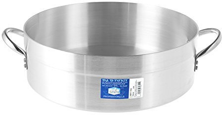 Pardini Albergo Cacerola Baja con 2 Asas, Aluminio, Gris, 50 cm