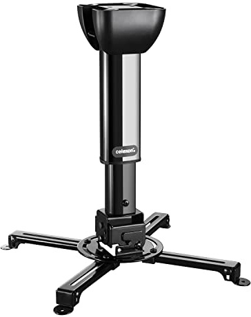 celexon universal projector ceiling mount Multicel 3040Pro black | tiltable, swivelling & height-adjustable projector mount with 30-40 cm ceiling distance incl. cable guide | max. load capacity 15kg