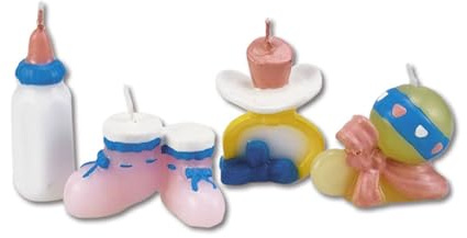 Städter Kerzen Baby 2,5–5 cm Bunt Set, 4-teilig