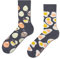 ZOOKSY - Lustige Bunte Socken für Damen und Herren (1 Paar) I Funny Socks I Verrückte Motivsocken mit Baumwolle I Bunt Motiv Socke I Eier Motive I Große: 36-40
