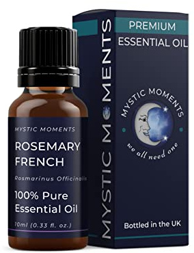 Mystic Moments | Rosemary French Essential Oil | 10ml | Rosmarinus officinalis gives a fresh herbaceous aroma for diffusers, oil blends and fragrance formulations.